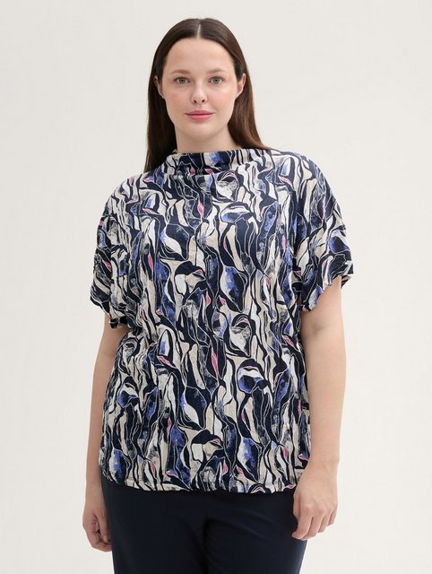 TOM TAILOR PLUS T-Shirt Plus Size - T-Shirt in Crinkle-Optik günstig online kaufen