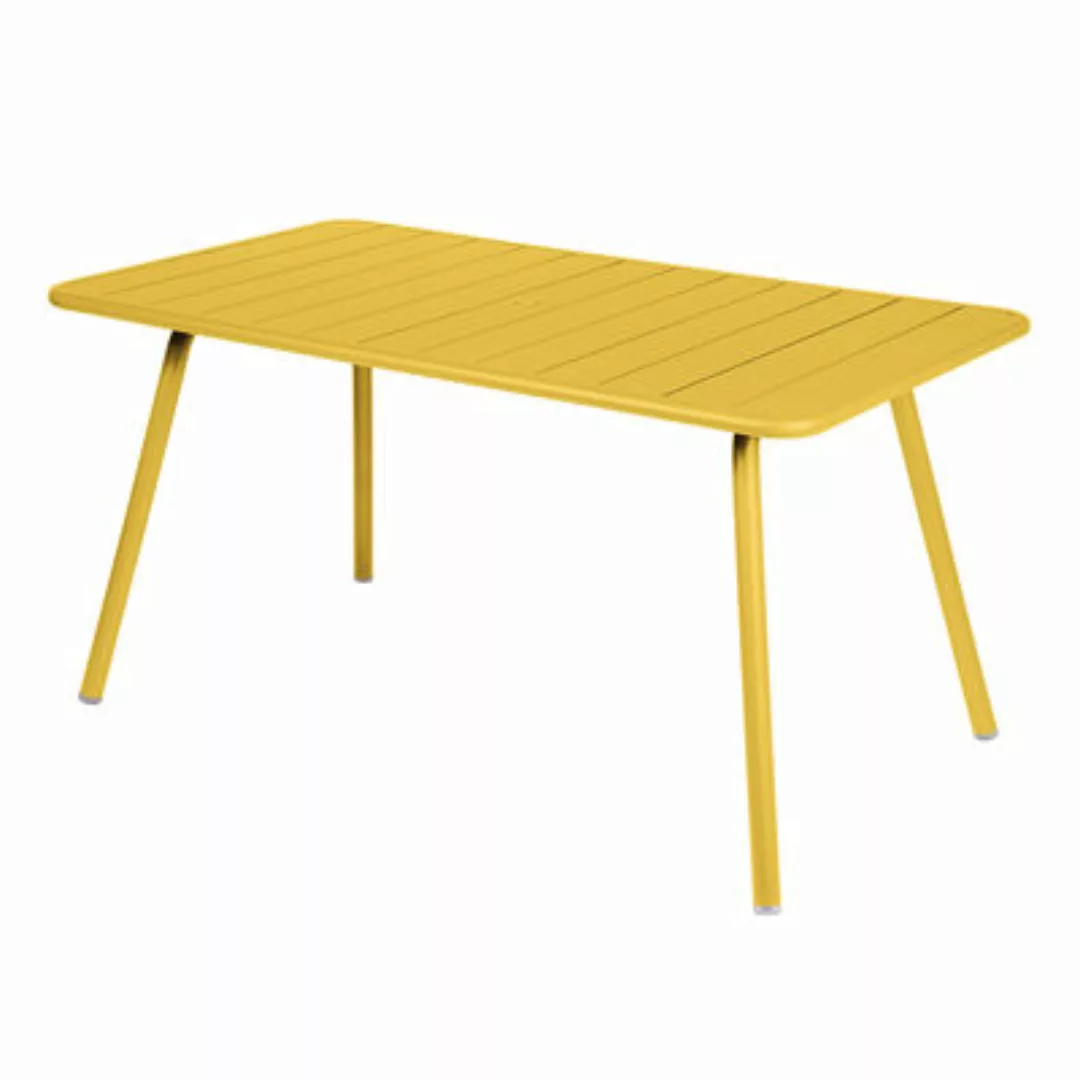 rechteckiger Tisch Luxembourg metall gelb / 6 Personen - 143 x 80 cm - alum günstig online kaufen