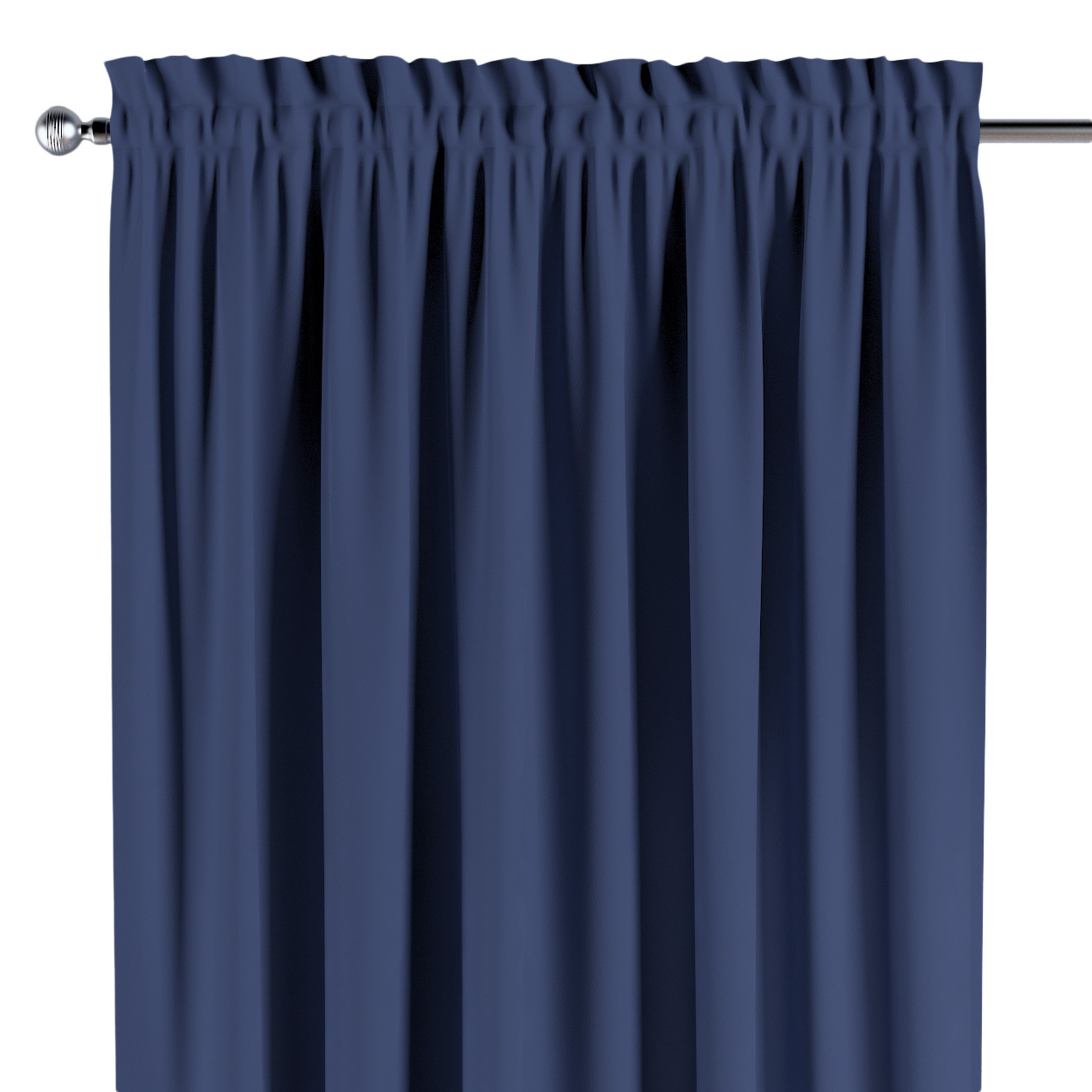 Vorhang mit Tunnel und Köpfchen, dunkelblau, Crema (144-74) günstig online kaufen