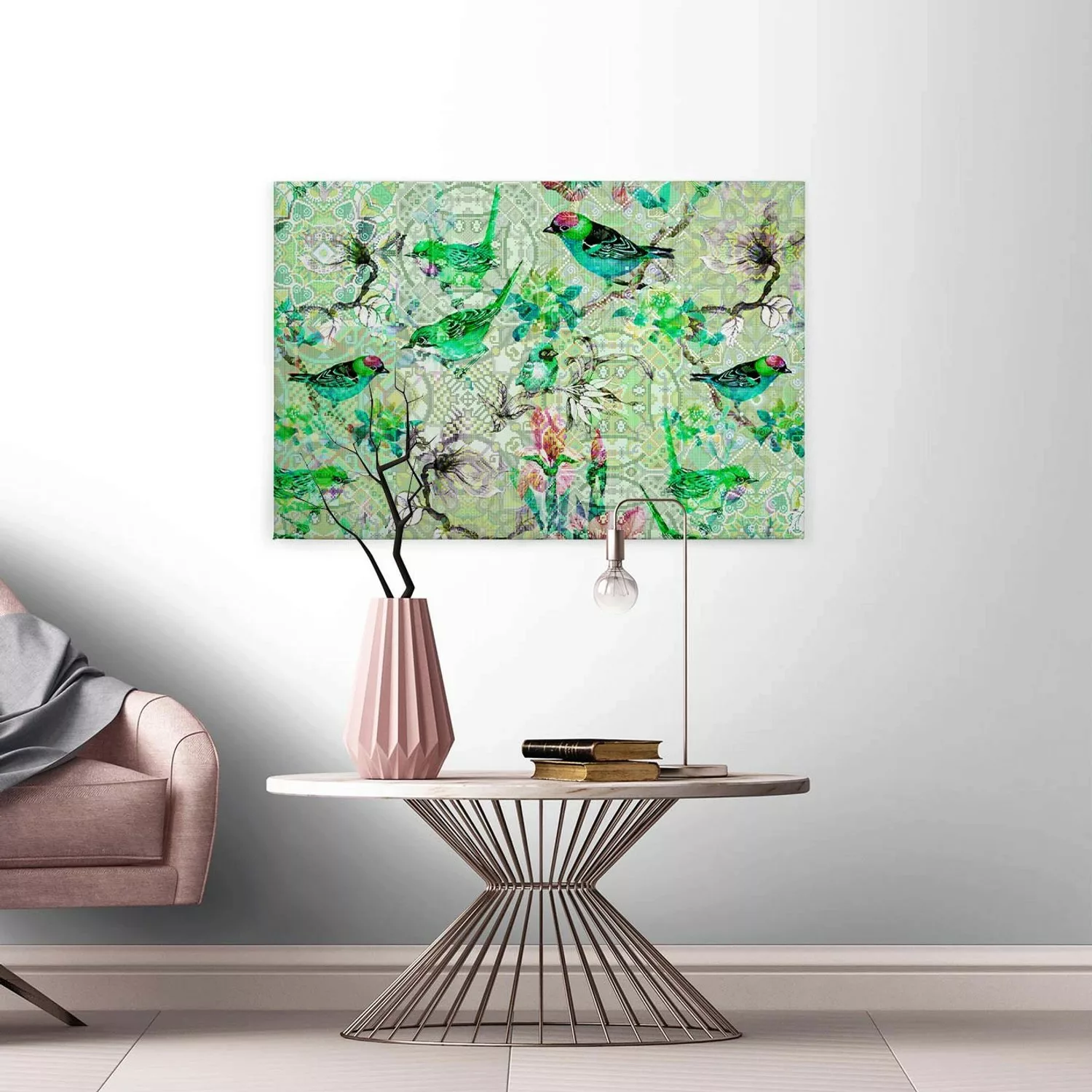 A.S. Création Leinwandbild "mosaic birds", Kunst-Vögel-Kinder, (1 St.), Mos günstig online kaufen