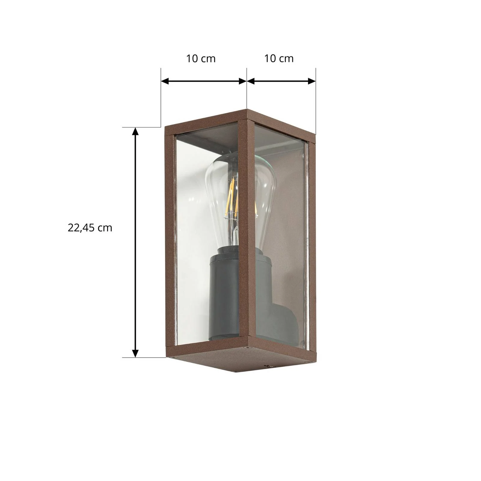 Lindby Außenwandleuchte Robigus, rostfarben, Aluminium günstig online kaufen