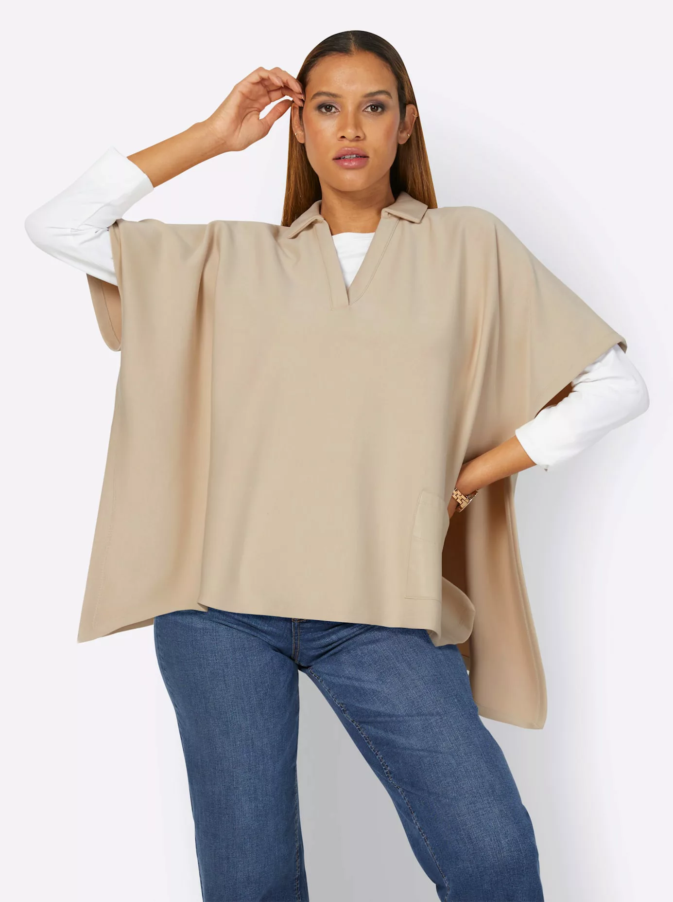 creation L Shirtjacke "Shirt-Poncho", (1 tlg.) günstig online kaufen