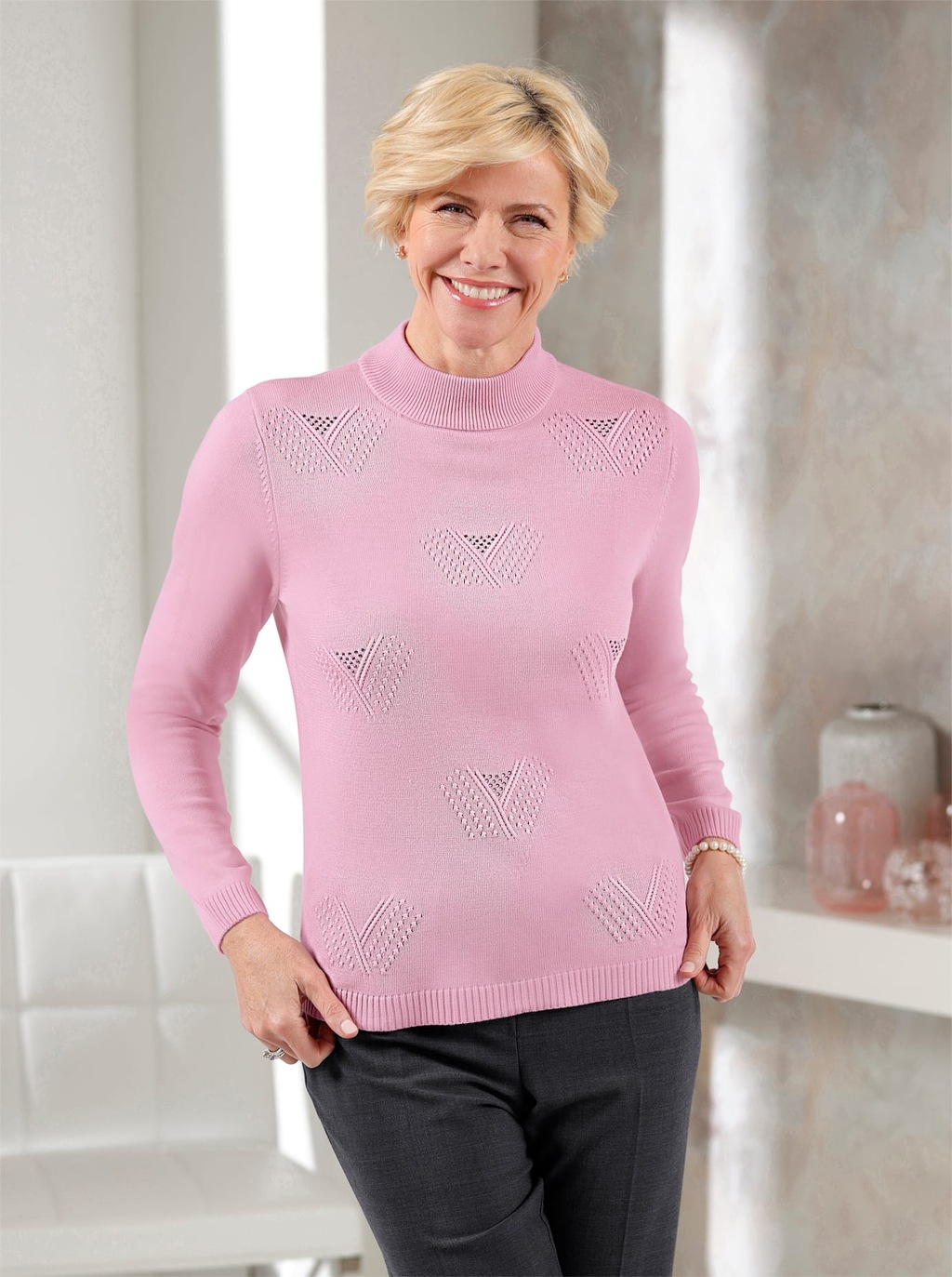Classic Stehkragenpullover "Pullover" günstig online kaufen