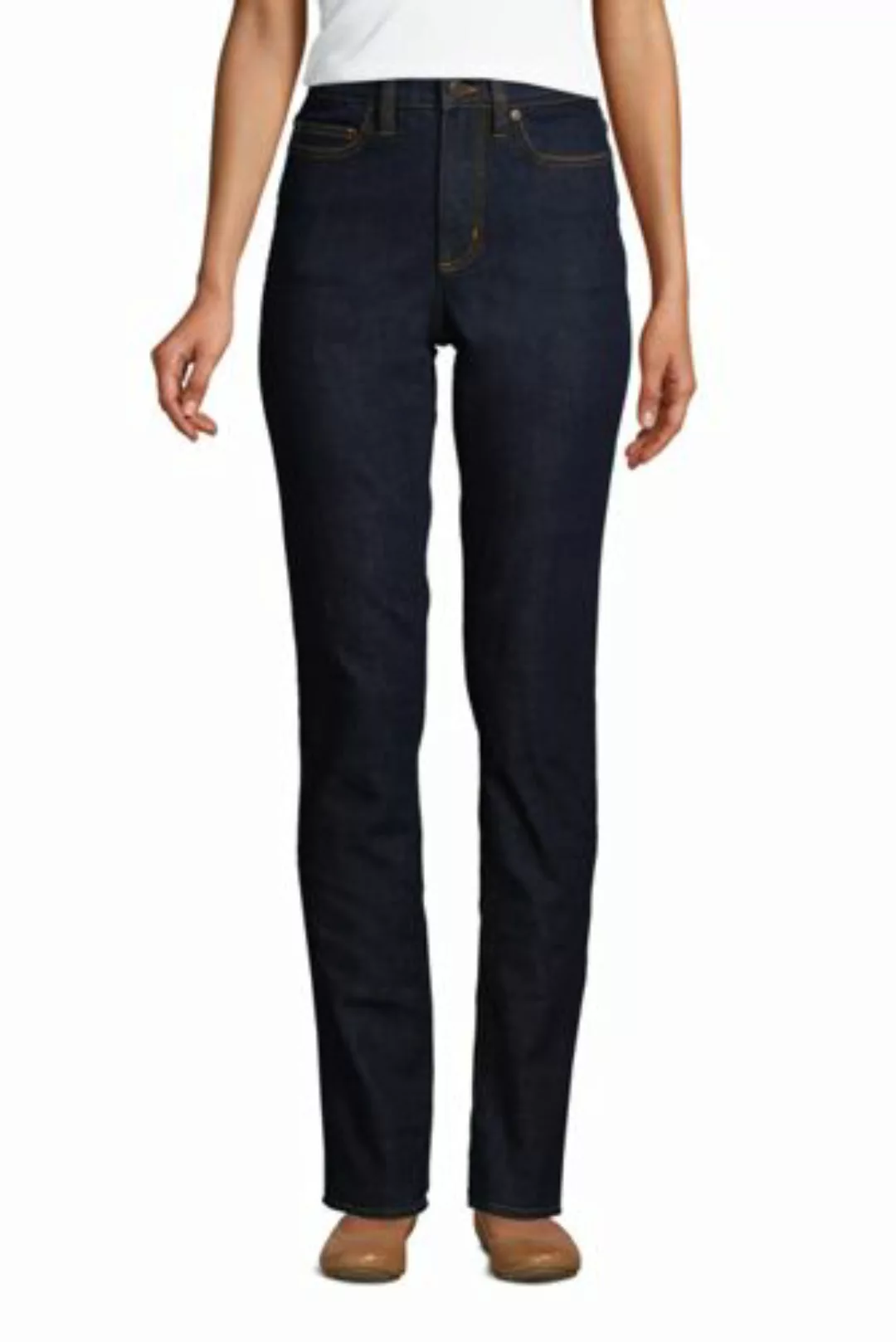 Shaping Jeans Straight Fit High Waist, Damen, Größe: 44 32 Normal, Blau, De günstig online kaufen