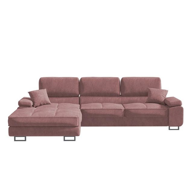 DB-Möbel Ecksofa Eckbettsofa "ANTAG" Sofa mit Samtbezug, wasserabweisend. günstig online kaufen