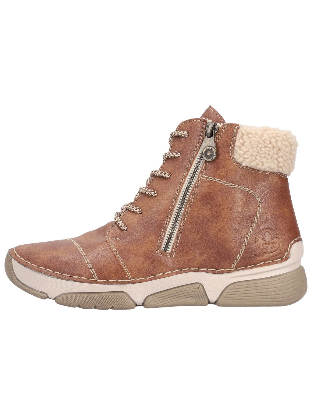 Rieker Schnürstiefelette "Rieker Stiefelette Lederimitat/Textil" günstig online kaufen
