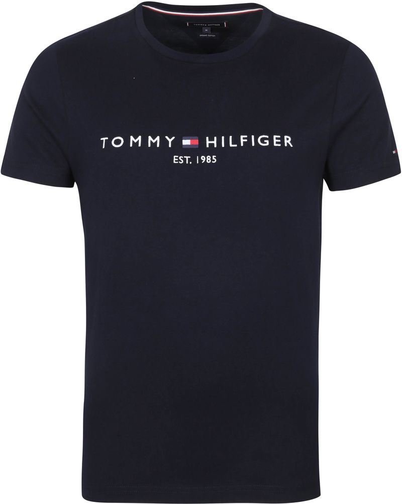 Tommy Hilfiger Logo T-shirt Dunkelblau - Größe XS günstig online kaufen