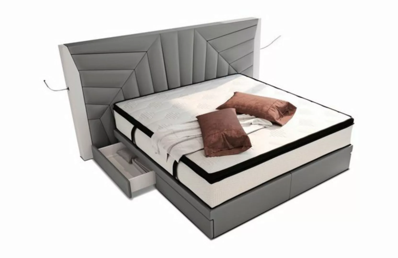 Sofa Dreams Boxspringbett Monaco Microfaser Mineva, mit Topper, Schubladen, günstig online kaufen