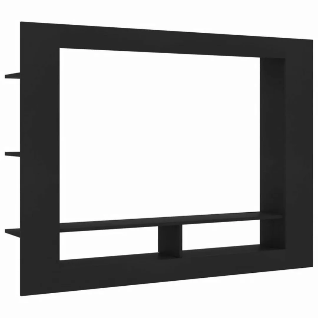 furnicato TV-Schrank Schwarz 152x22x113 cm Holzwerkstoff günstig online kaufen