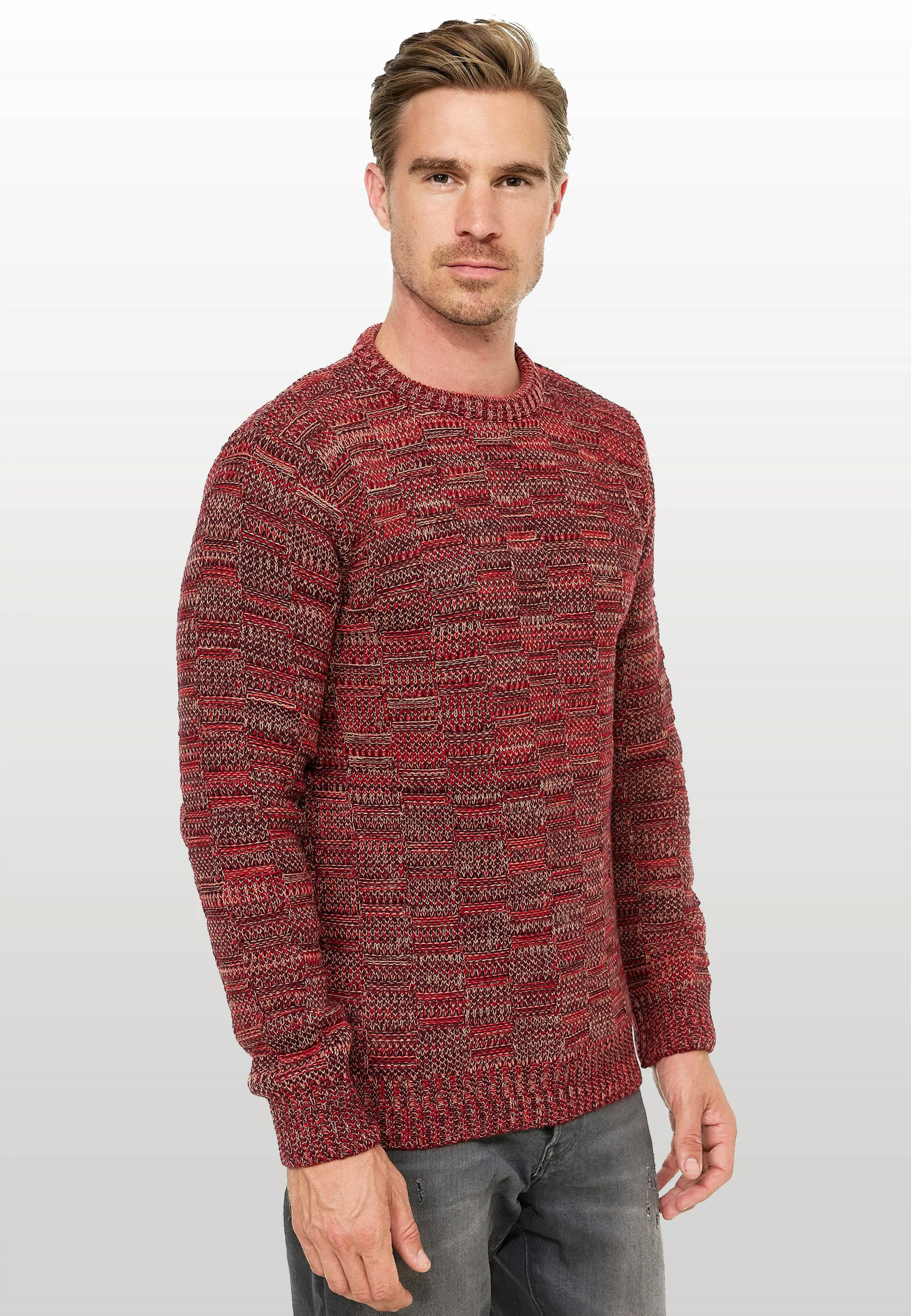 Rusty Neal Strickpullover, mit dezenter Musterung und Strick-Design günstig online kaufen