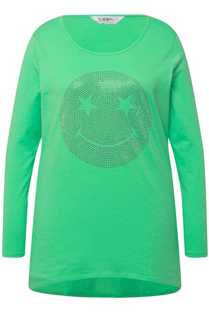 Angel of Style Longsleeve Longshirt oversized Smiley V-Ausschnitt Langarm günstig online kaufen