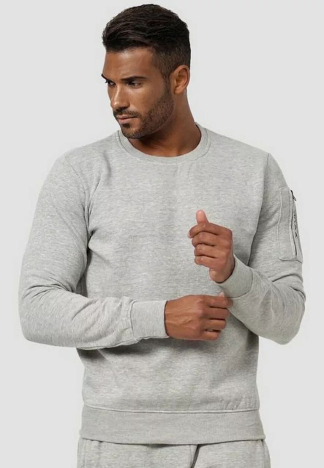 Egomaxx Sweatshirt Sweatshirt Pullover ohne Kapuze mit Armtasche 4240 in Gr günstig online kaufen