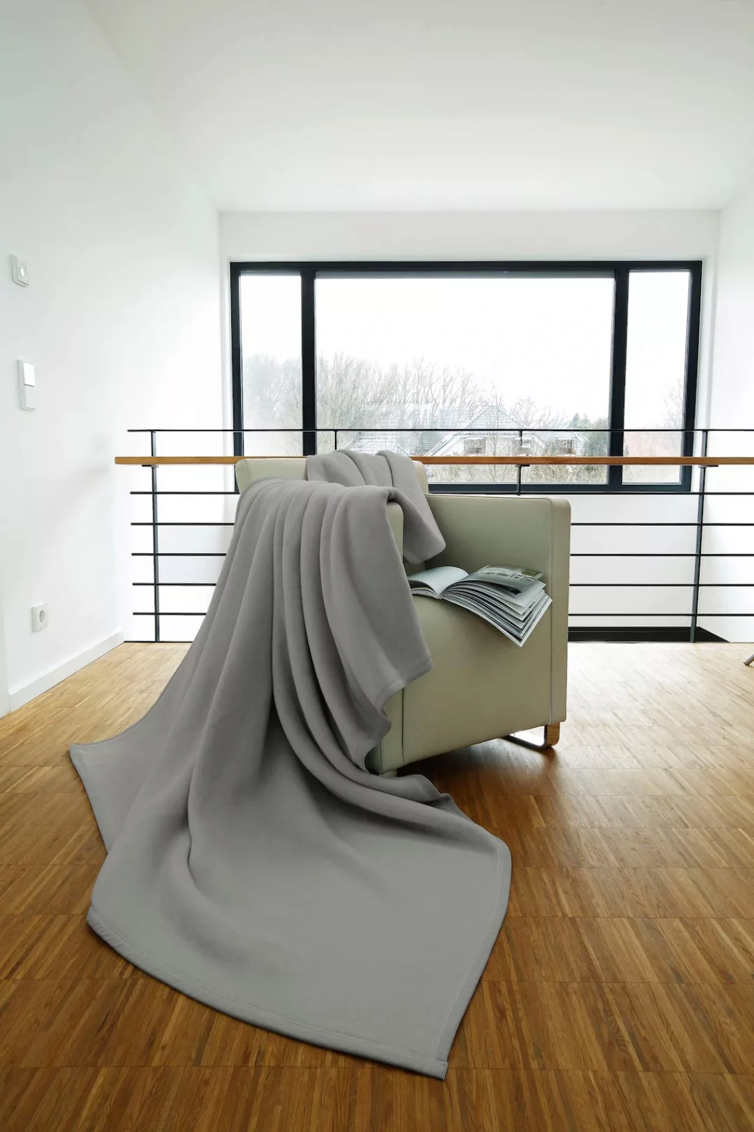 Biederlack Wohndecke »Wohndecke Cotton Home«, im Uni Design, Kuscheldecke günstig online kaufen