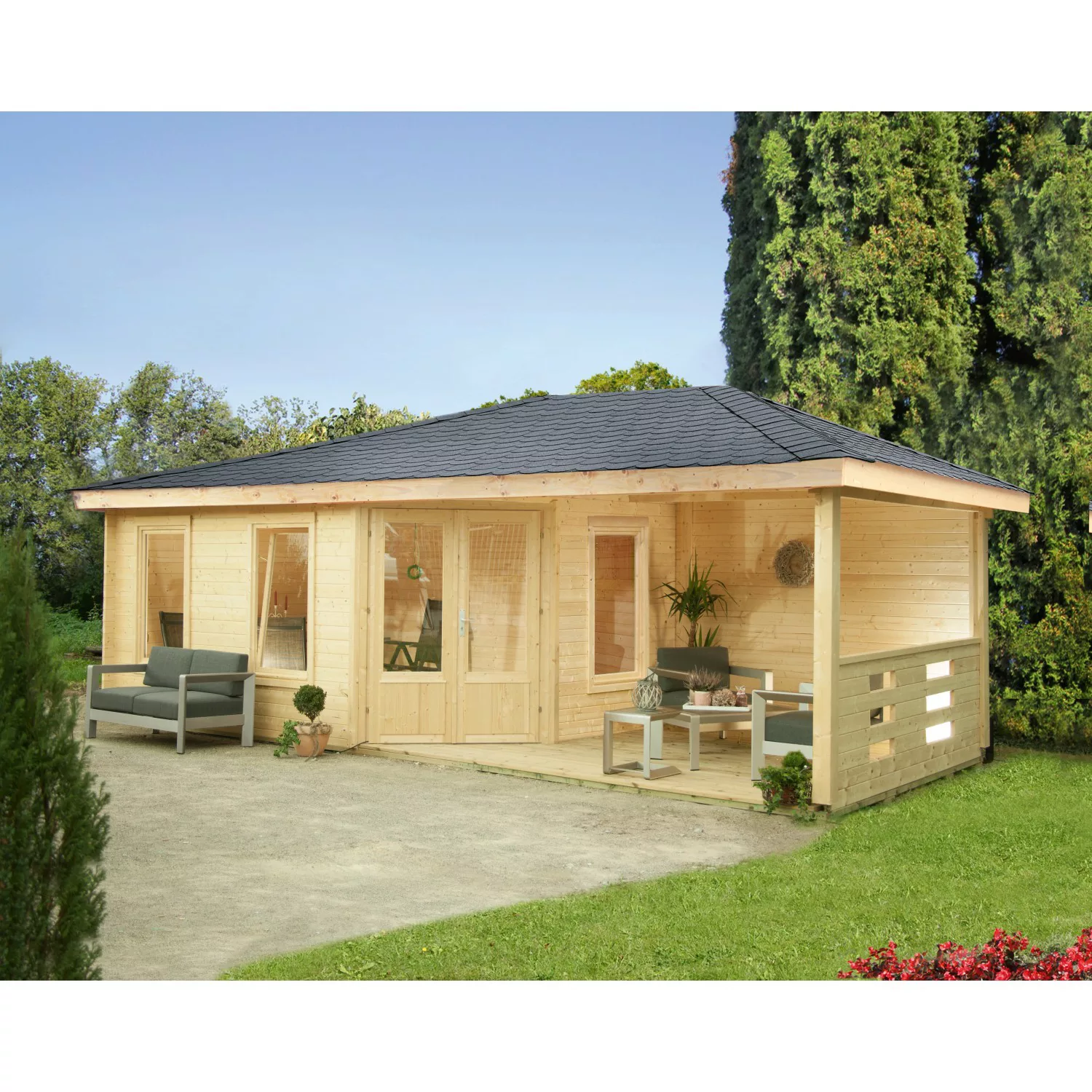 Wolff Finnhaus Holz-Gartenhaus Anna 40-A/1 Natur 21 m² günstig online kaufen