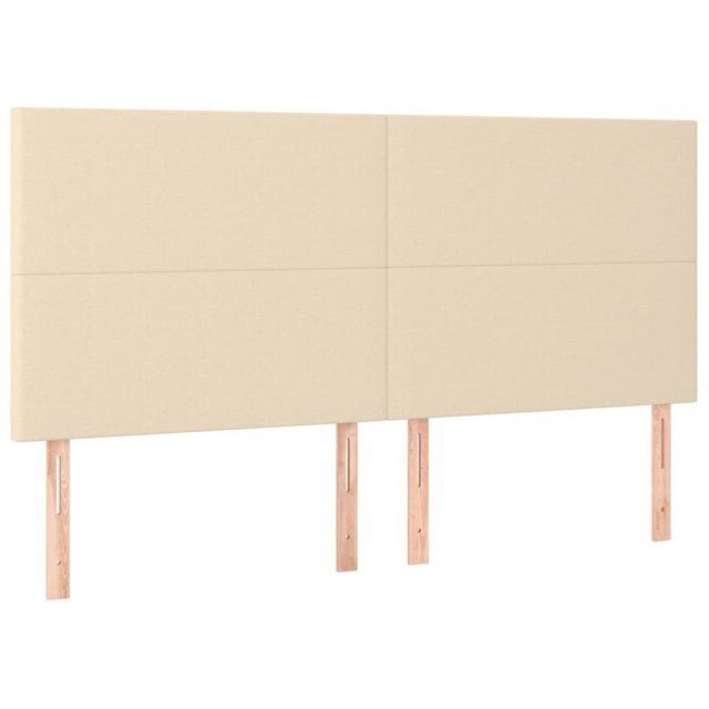 vidaXL Bett, Kopfteile 4 Stk. Creme 80x5x78/88 cm Stoff günstig online kaufen