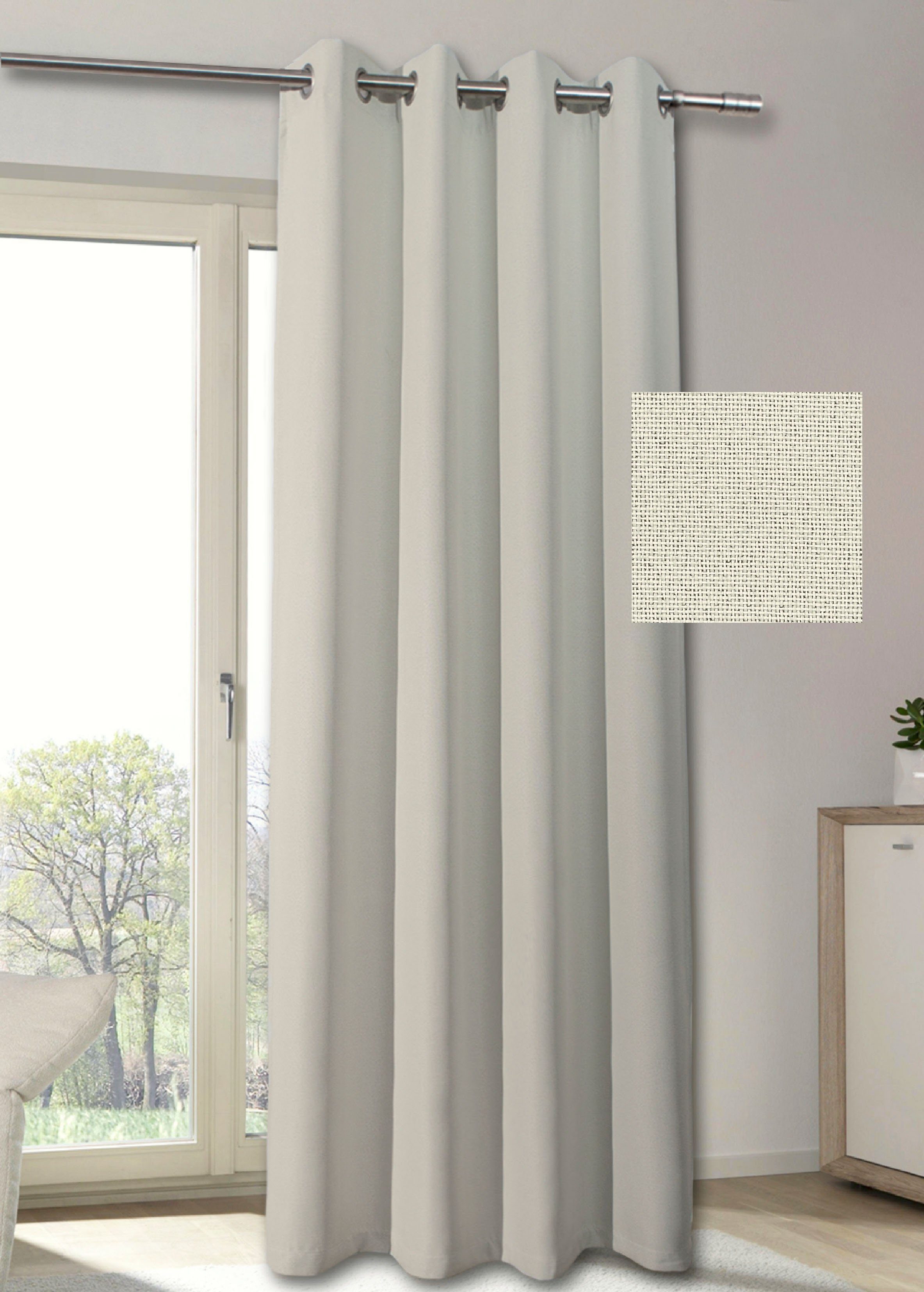 my home Vorhang MAILAND, Ösen (1 günstig online kaufen