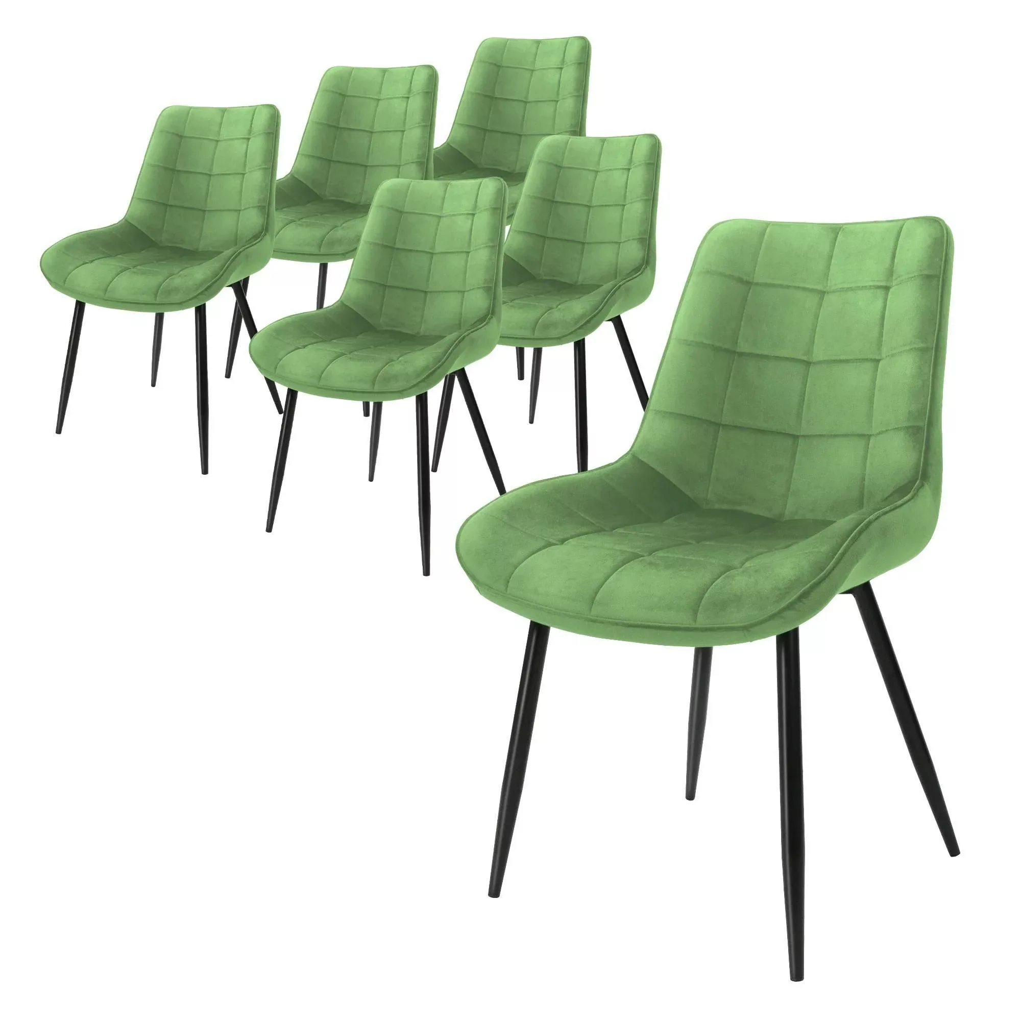 ML-Design | 6er-Set Esszimmerstühle Elle Samt günstig online kaufen