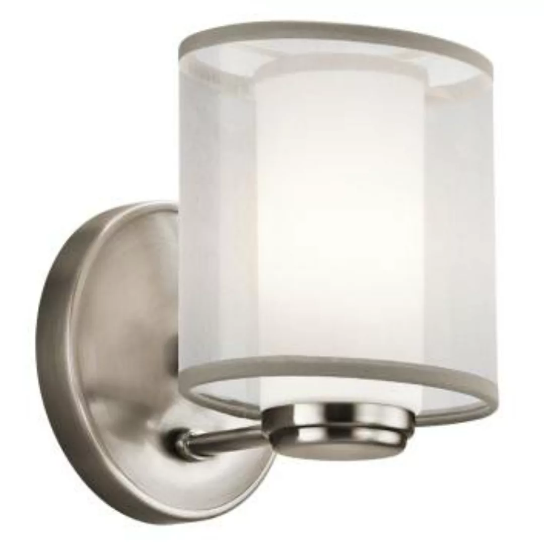 Wandleuchte HIRA Weiß Metall Organza B:13cm Lampe günstig online kaufen