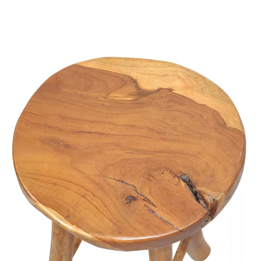 Beistelltisch mit Baumscheiben Tischplatte Teak Massivholz günstig online kaufen