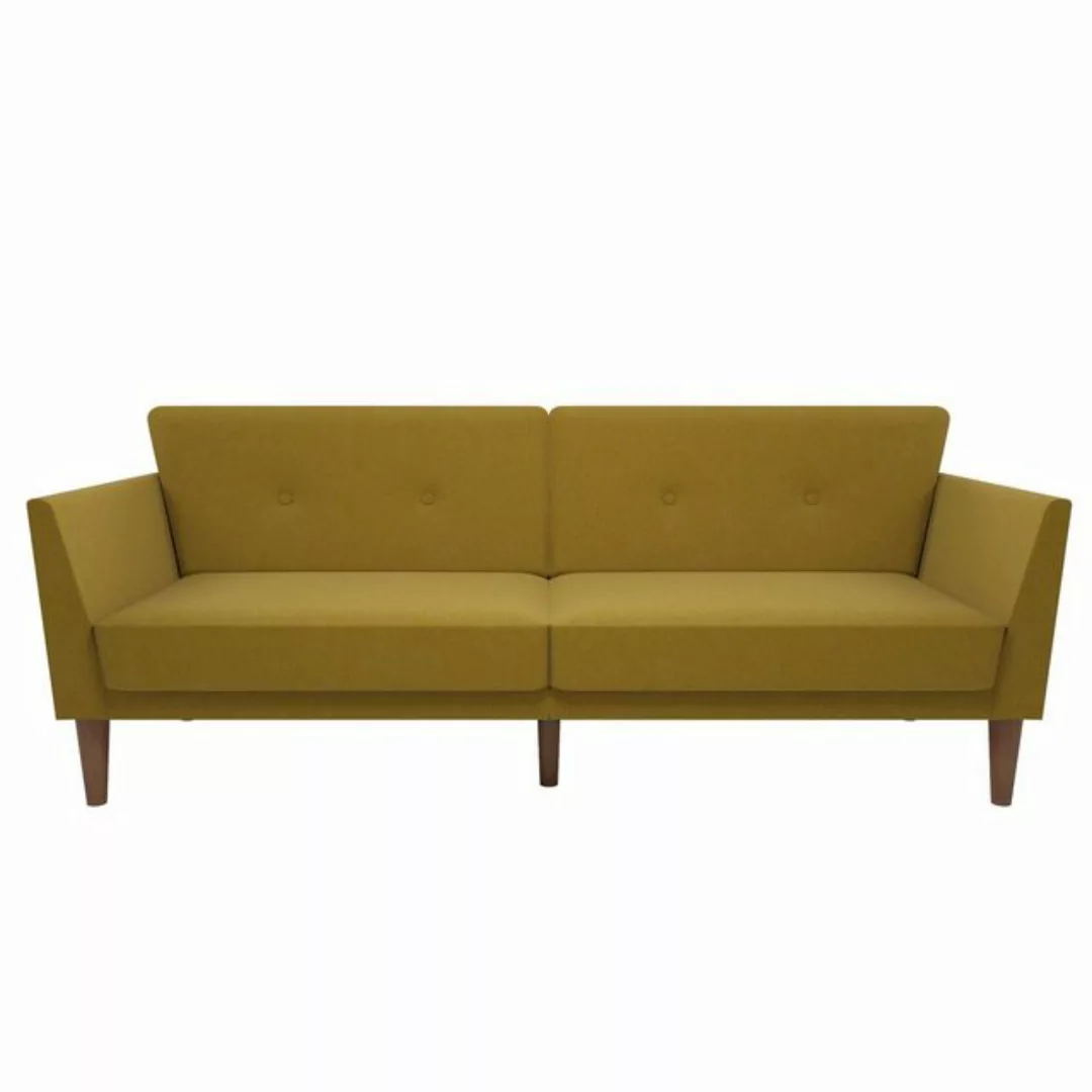 loft24 Schlafsofa Regal, Bezug aus Leinenstoff, Holzbeine, Breite 204,5 cm günstig online kaufen