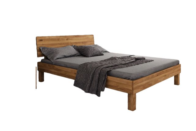 Natur24 Einzelbett Bett Zigo 1 Sonderlänge 80x210 Wildeiche Holzkopfteil un günstig online kaufen