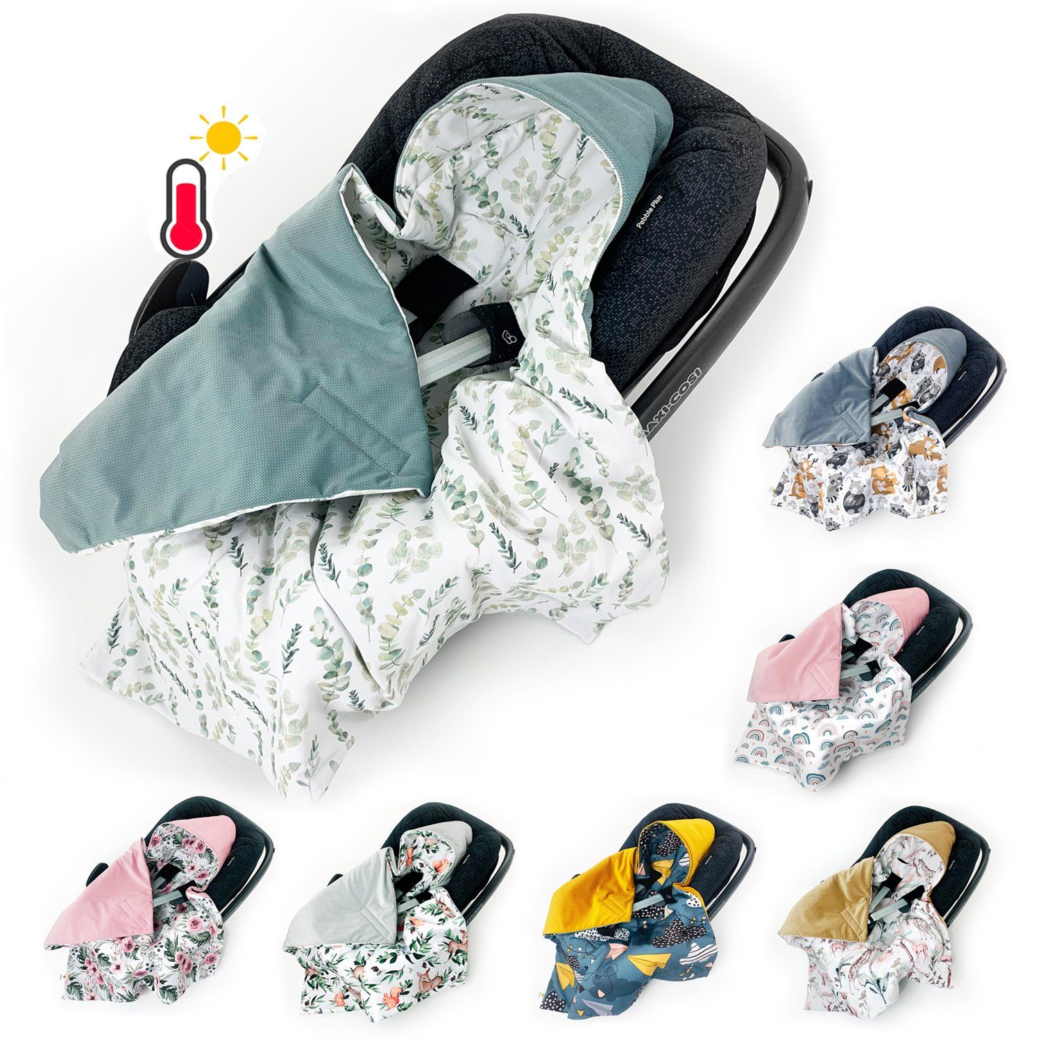 Einschlagdecke Ganzjährige Einschlagdecke Babyschale Autositz universal,0-6 günstig online kaufen