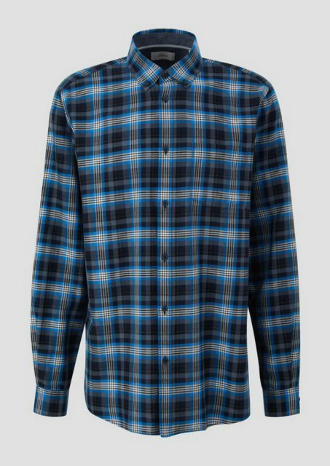 s.Oliver Langarmhemd Regular: Hemd mit Button-down-Kragen günstig online kaufen