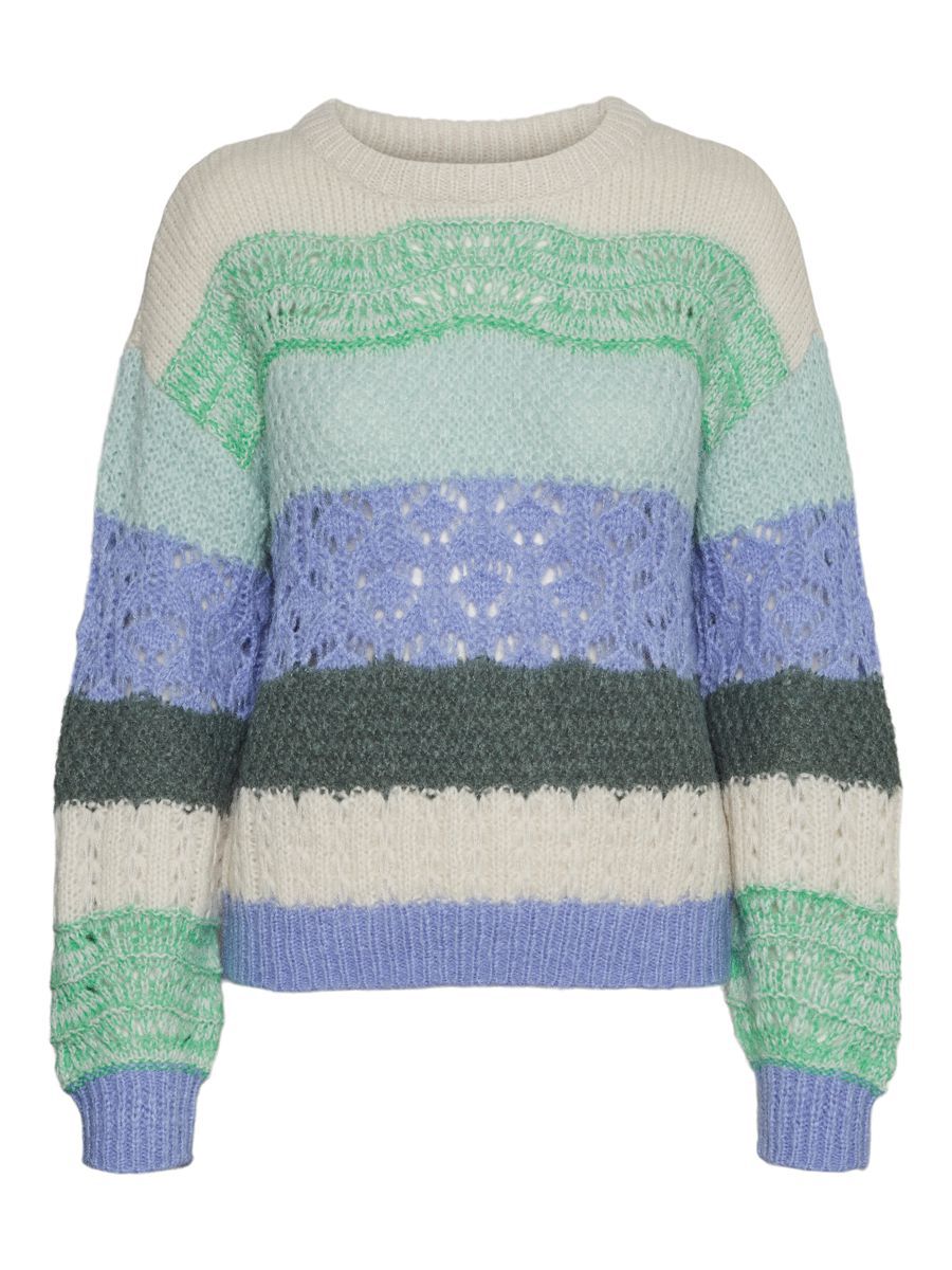 VERO MODA Long Sleeved Knitted Pullover Damen Grau günstig online kaufen