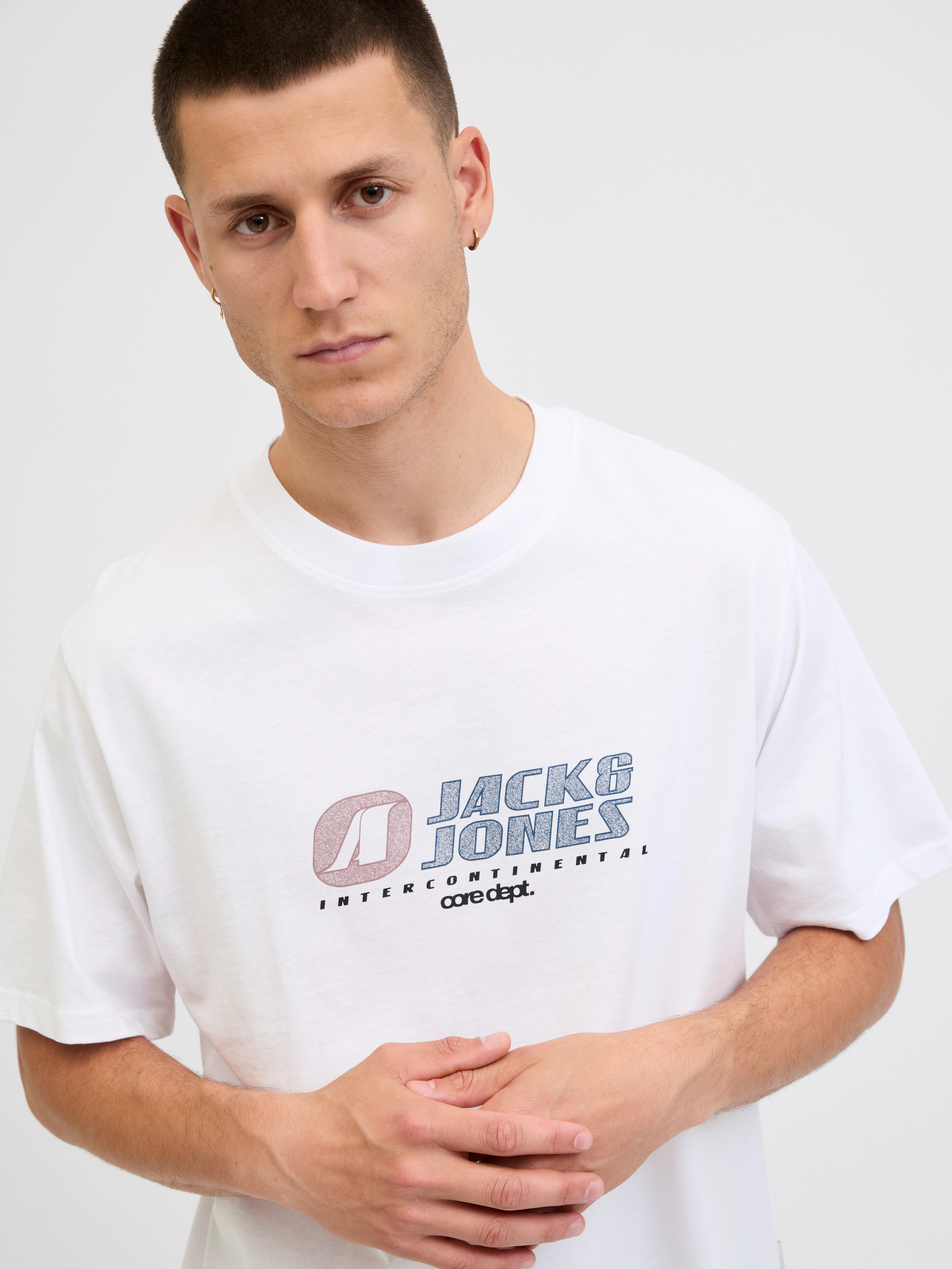 Jack & Jones T-Shirt "JCOTIER FRONT PRINT TEE SS CREW NECK" günstig online kaufen