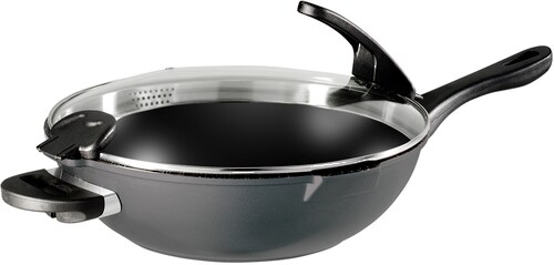 STONELINE Wok »Future«, Aluminiumguss, Ø 32 cm, abnehmbare Griffe, Induktio günstig online kaufen