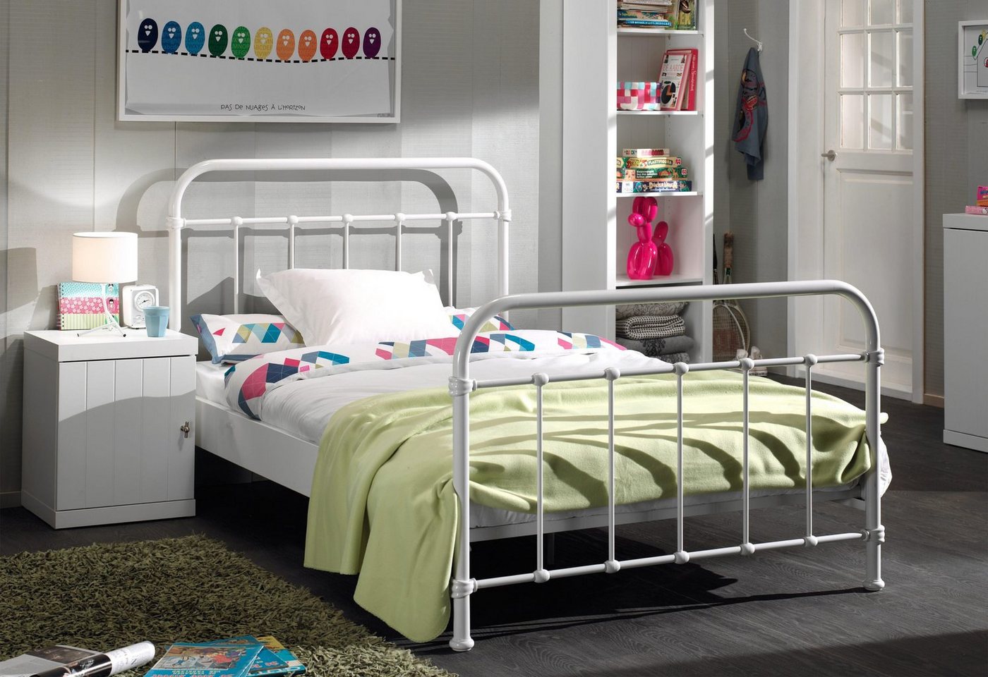 Vipack Kinderbett (Made in Europe), Metallbett, Jugendbett, Einzelbett mit günstig online kaufen