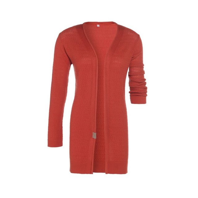 Knit Factory Strickjacke June Strickjacken 40/42 Glatt Rot (1-tlg) modern S günstig online kaufen