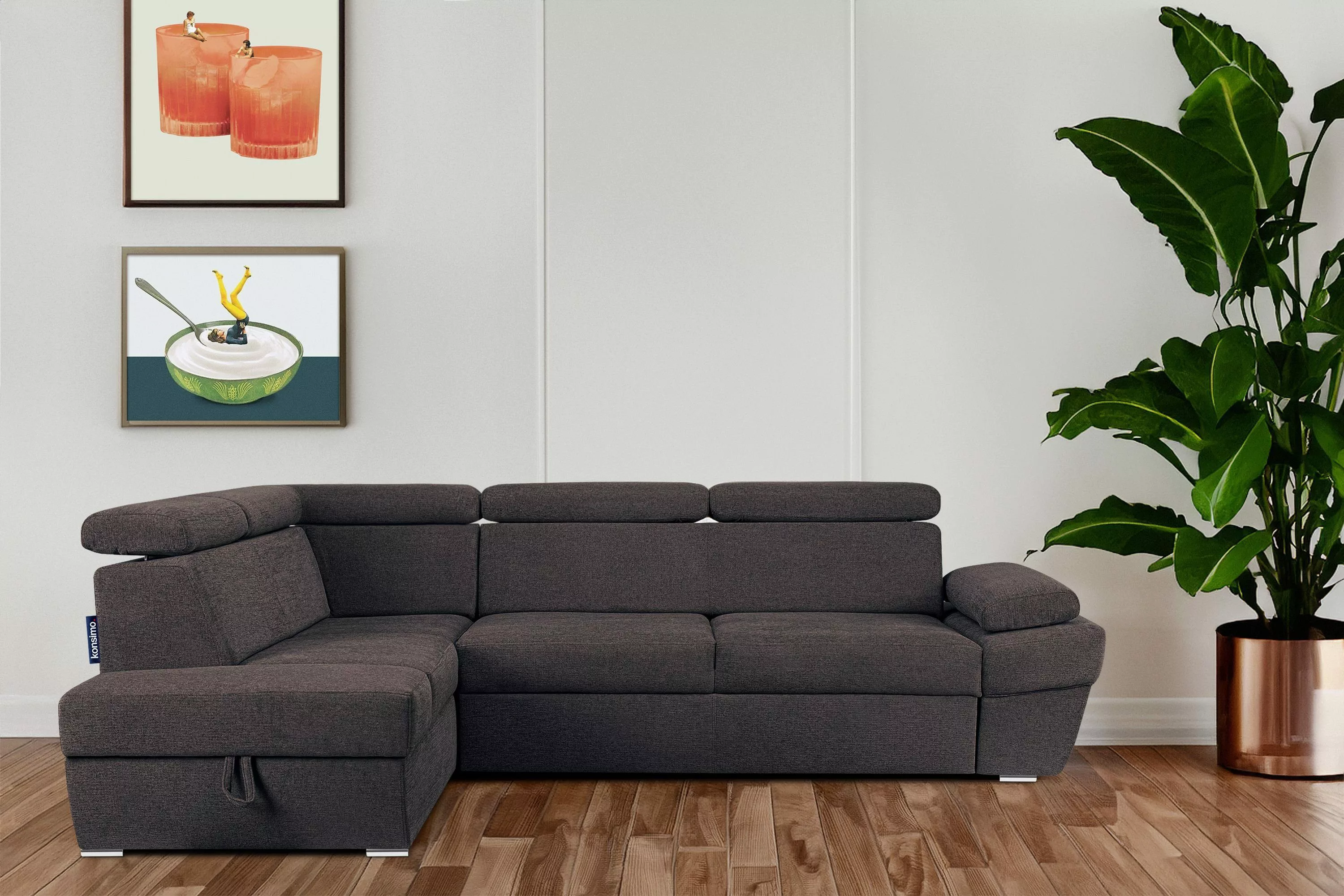 KONSIMO® Ecksofa RATLO Ecksofa, mit Bettfunktion günstig online kaufen
