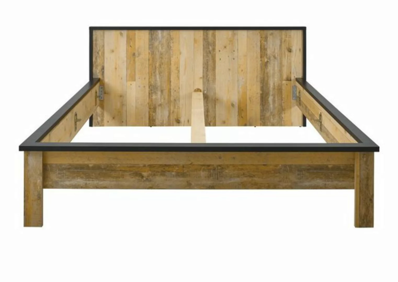 Furn.Design Bettgestell Stove (Doppelbett in Used Wood, 180 x 200 cm), höhe günstig online kaufen