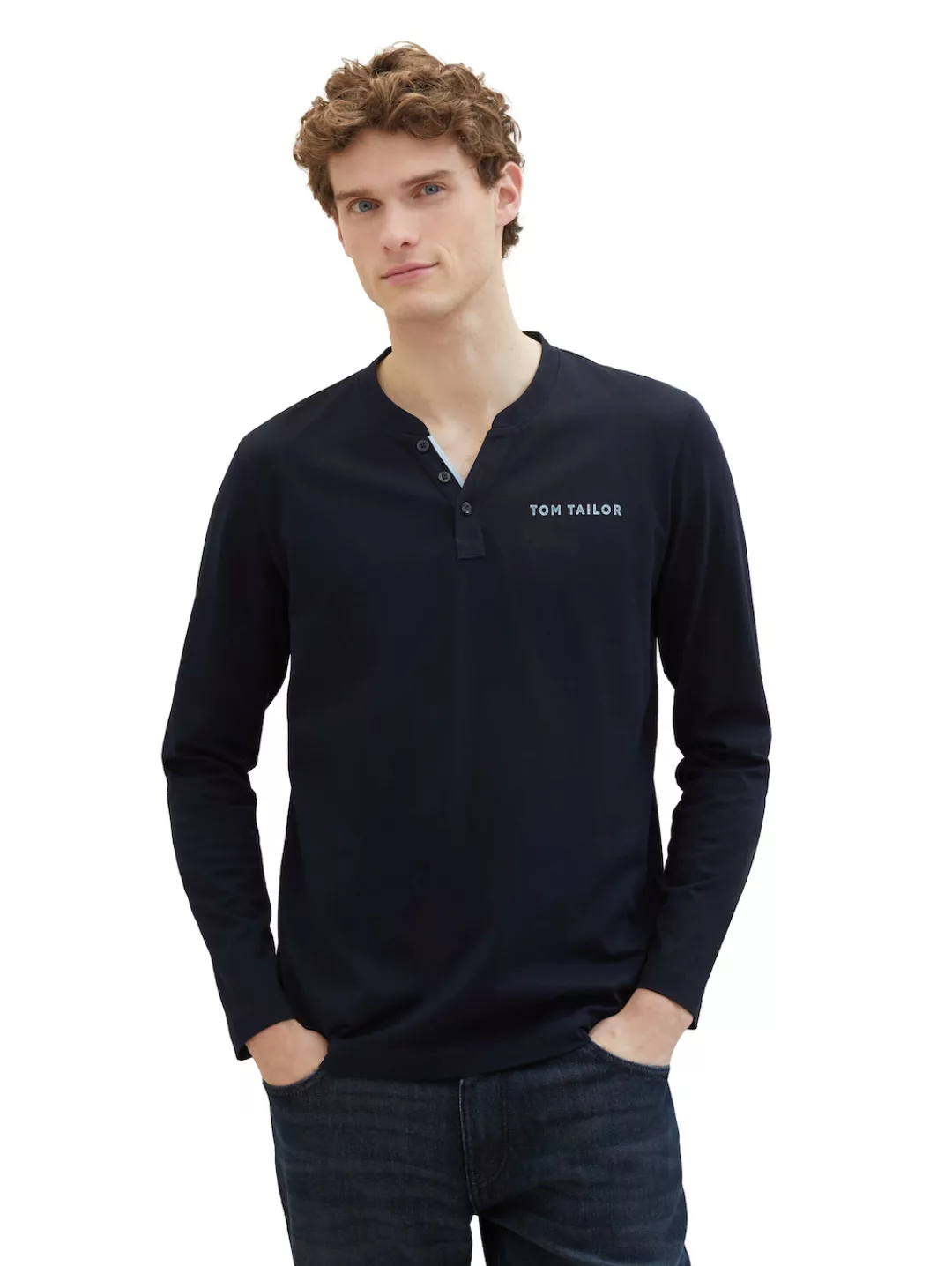 TOM TAILOR Langarmshirt, mit Logo Print günstig online kaufen