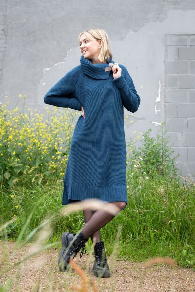 Knit Factory Strickkleid Jamie Kleider 36/38 Glatt Dunkelblau Kleid Strickk günstig online kaufen