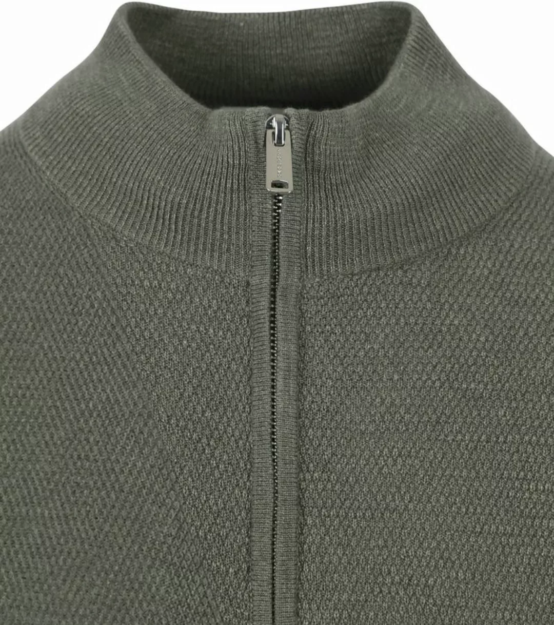 Profuomo Strickjacke Textured Grün - Größe XL günstig online kaufen