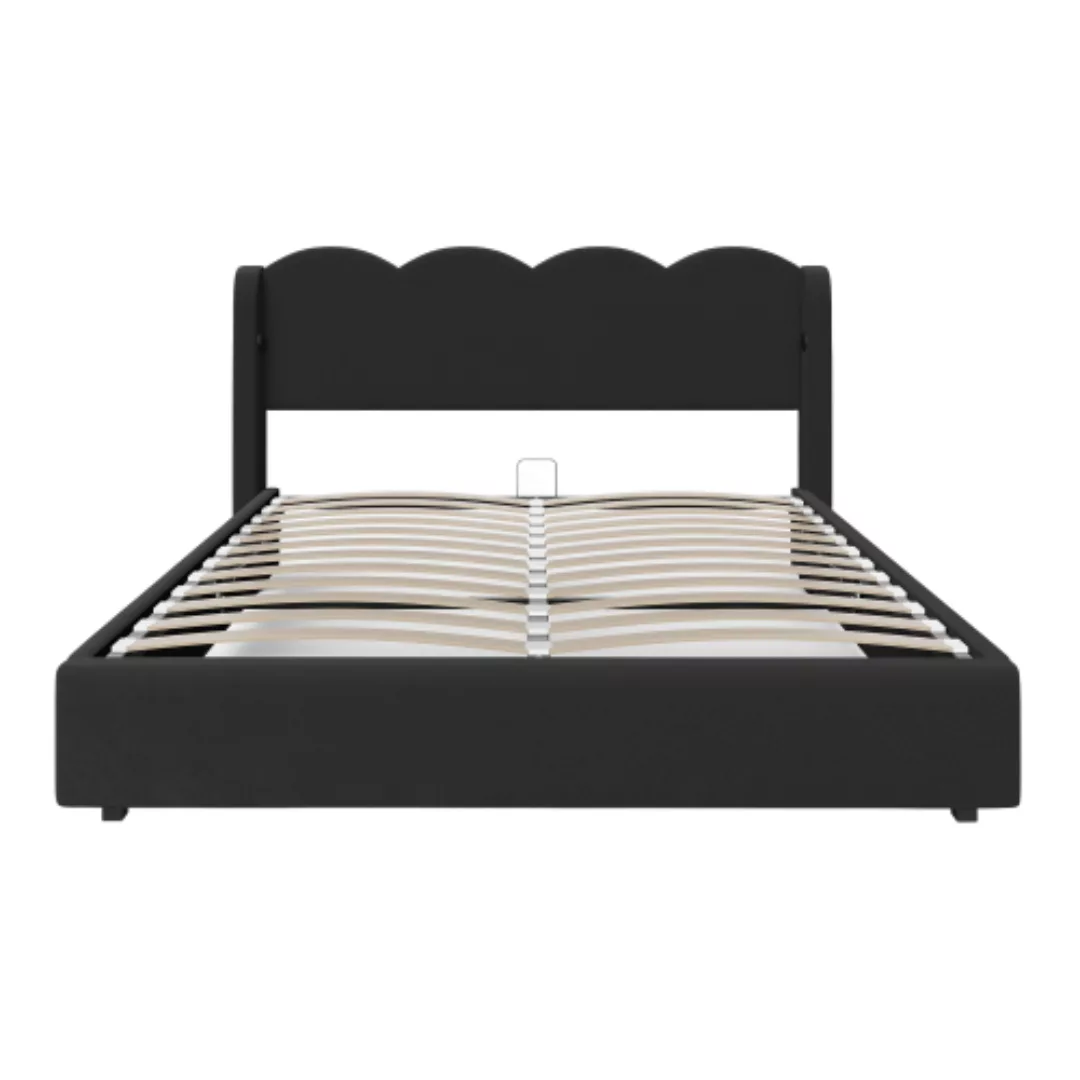 Bett 160x200 mit bettkasten Doppelbett hydraulischem Stauraum USB Type-C An günstig online kaufen