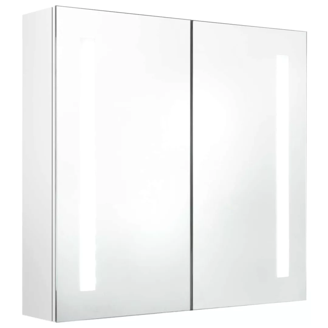 Led-bad-spiegelschrank Glenzendes Weiß 62x14x60 Cm günstig online kaufen