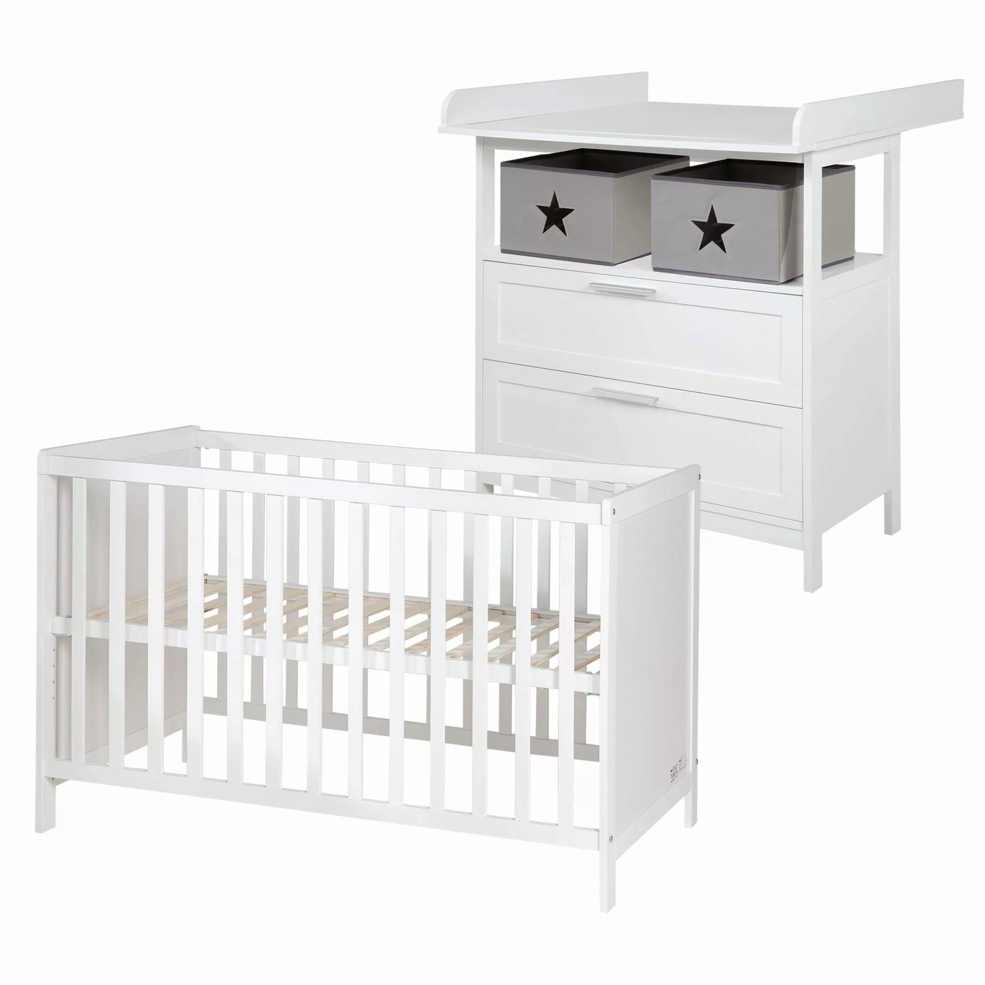 roba® Babymöbel-Set Hamburg 2-teilig, (2-tlg), Beistellbett günstig online kaufen
