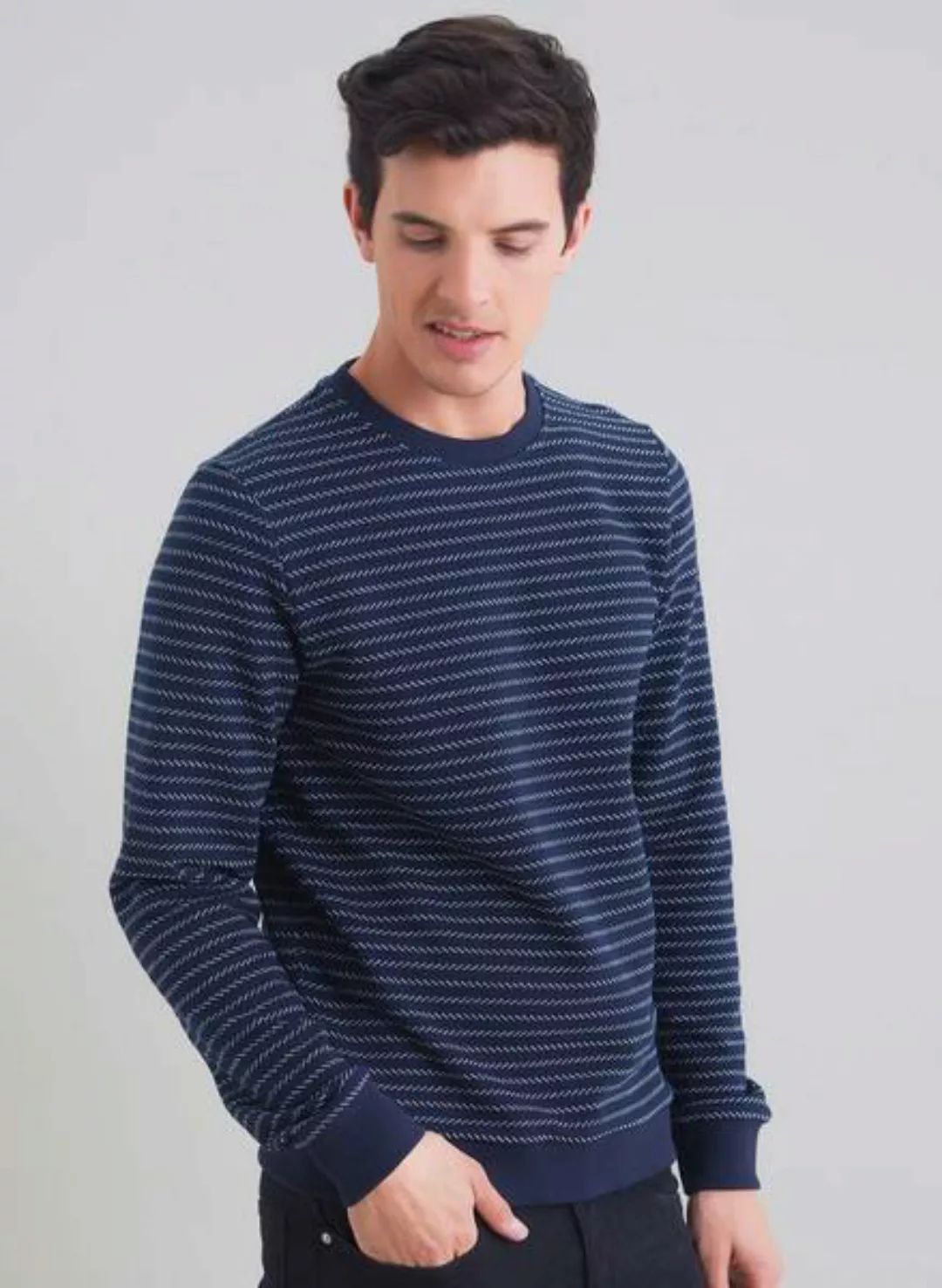 Basic Ringel Sweatshirt Aus Bio Baumwolle günstig online kaufen