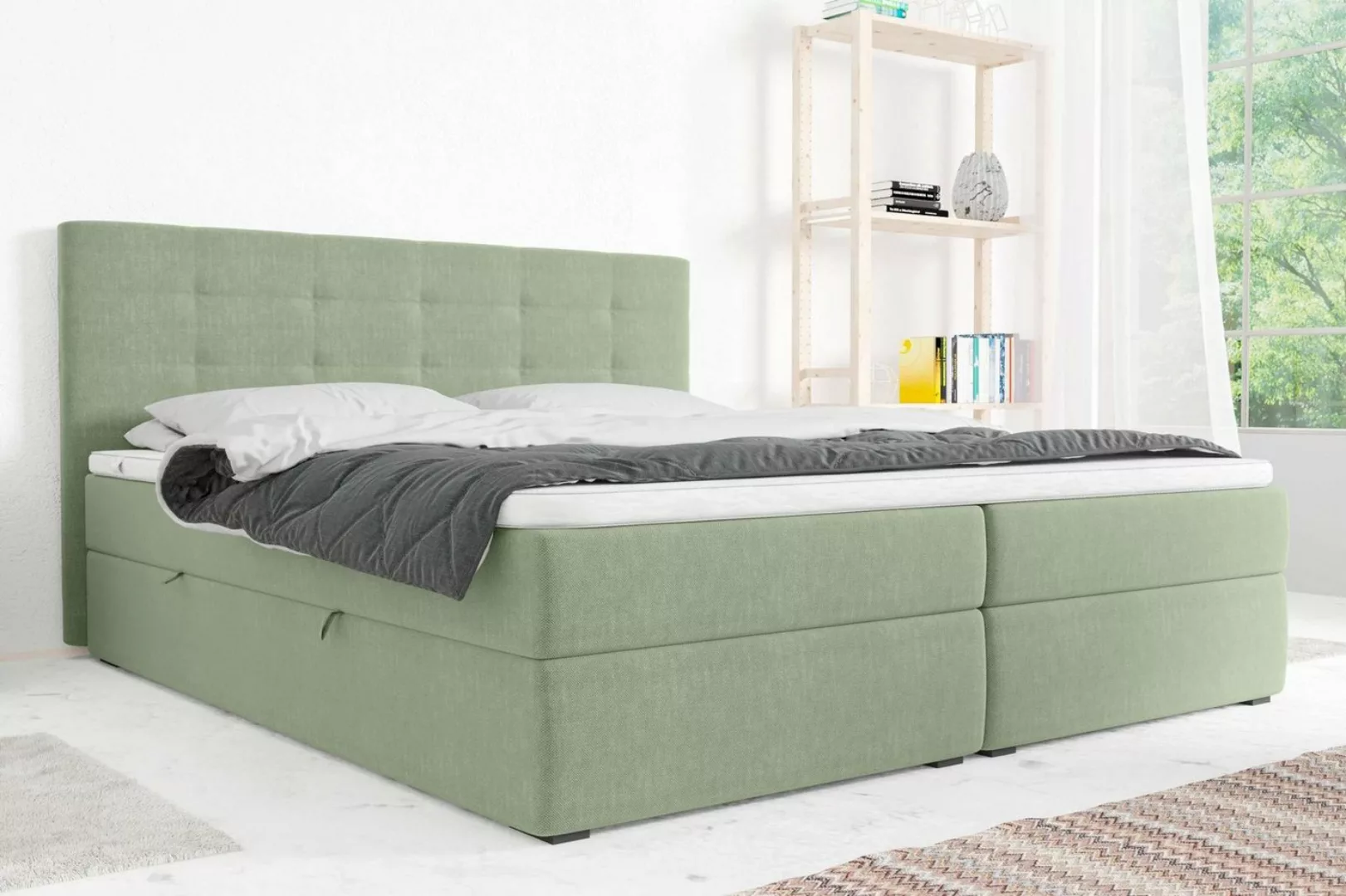 Stylefy Boxspringbett Bonvito (Schlafzimmerbett, Bett), gepolstert günstig online kaufen