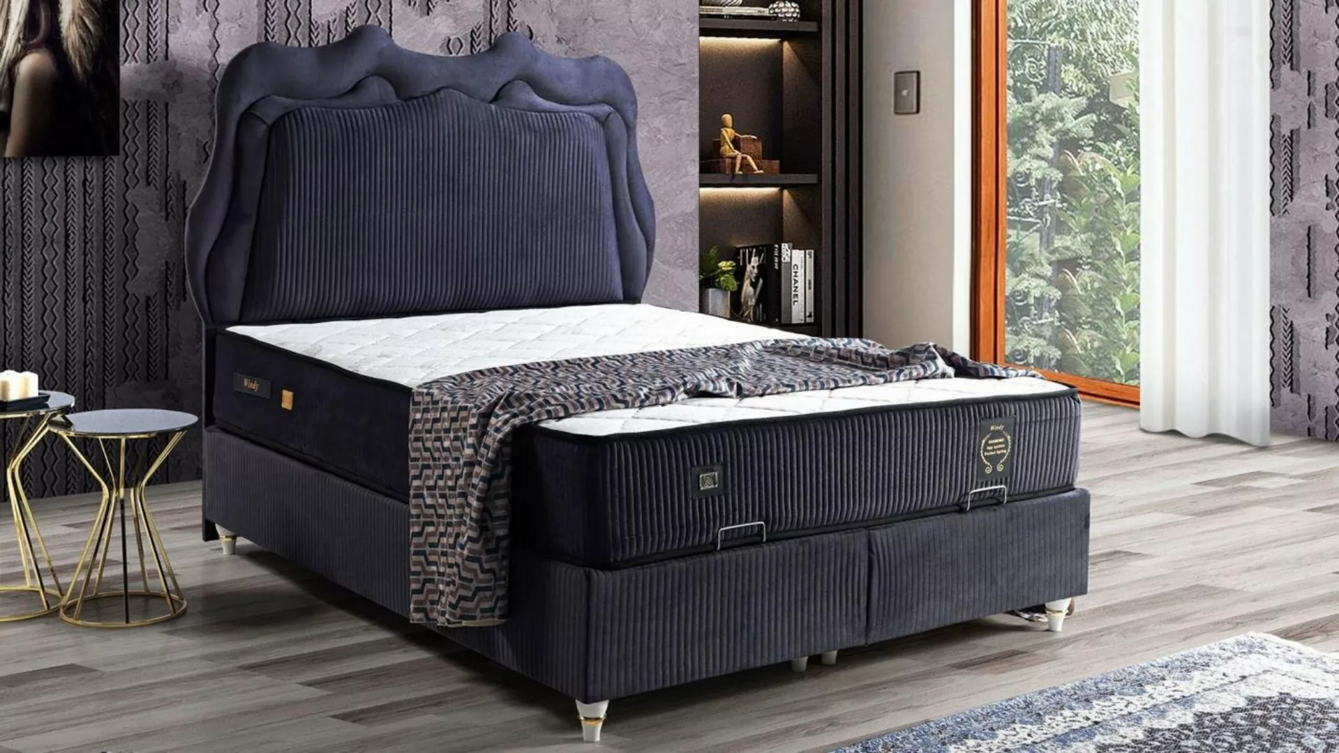 JVmoebel Bett Bett Design Betten Luxus Betten Polster Schlafzimmer Möbel Mo günstig online kaufen