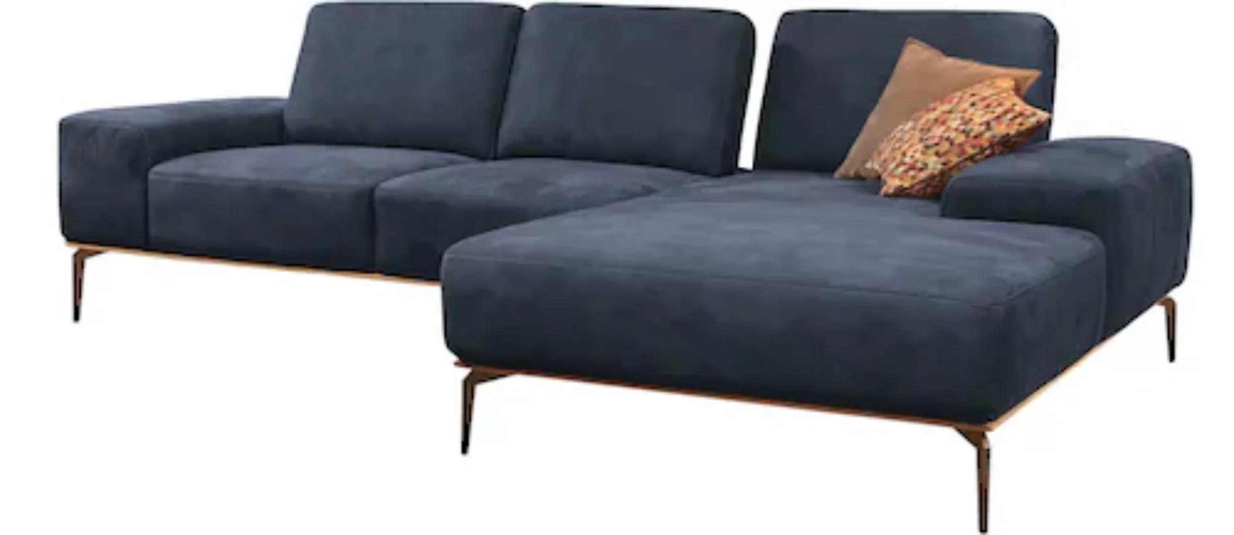 W.SCHILLIG Ecksofa run, mit Holzsockel, Füße in Bronze pulverbeschichtet, B günstig online kaufen