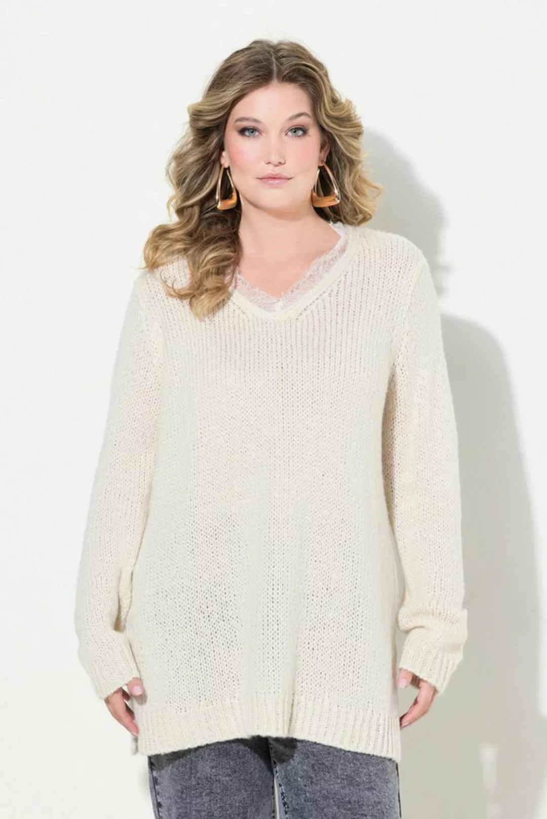 MIAMODA Strickpullover Pullover Classic Fit Grobstrick günstig online kaufen