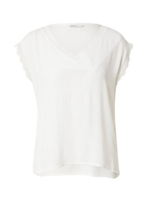 ONLY V-Shirt "ONLJASMINA S/S V-NECK LACE TOP NOOS PTM" günstig online kaufen