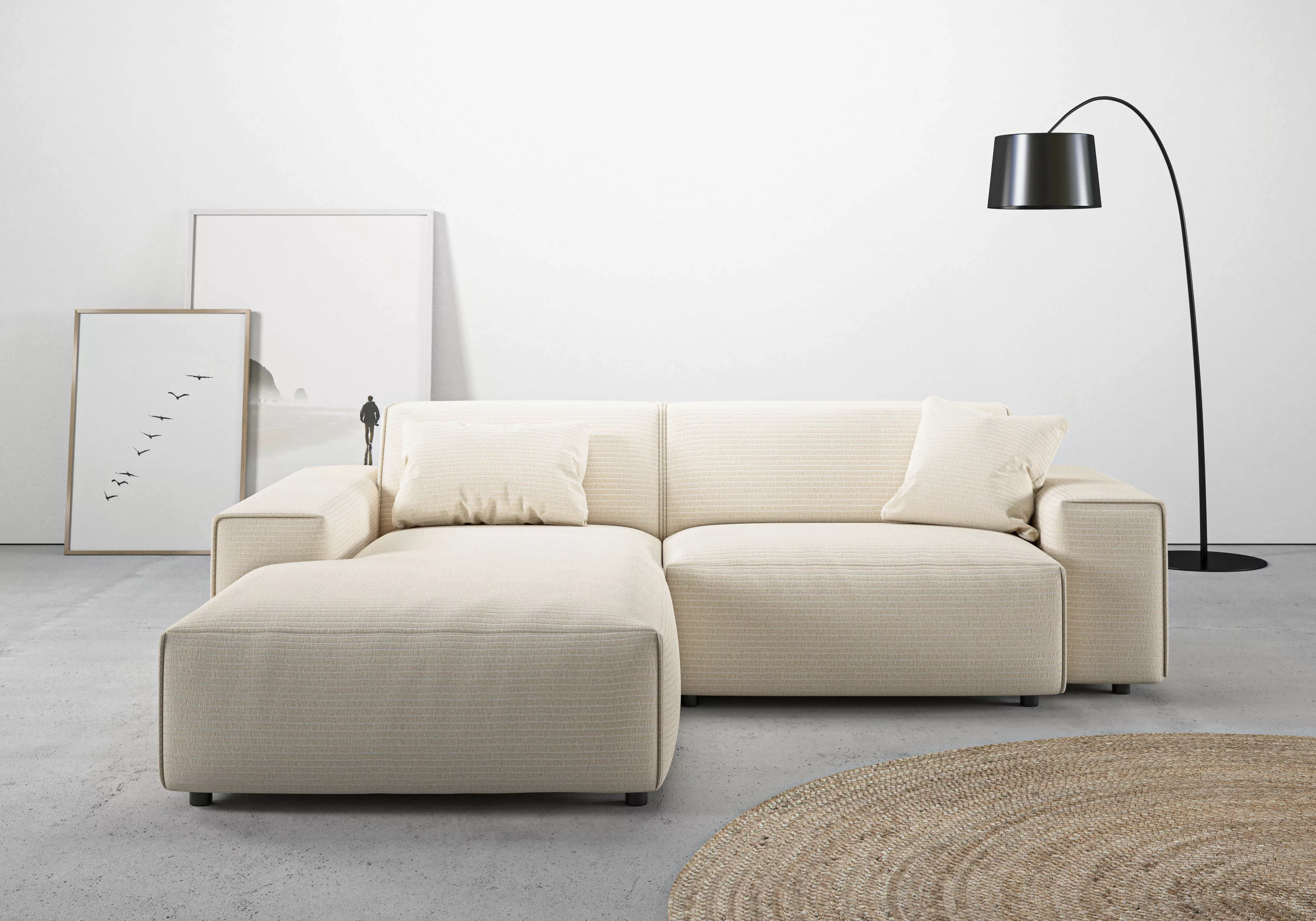 andas Ecksofa "Glimminge L-Form auch in Breitcord, Feincord + Easy care-Bez günstig online kaufen