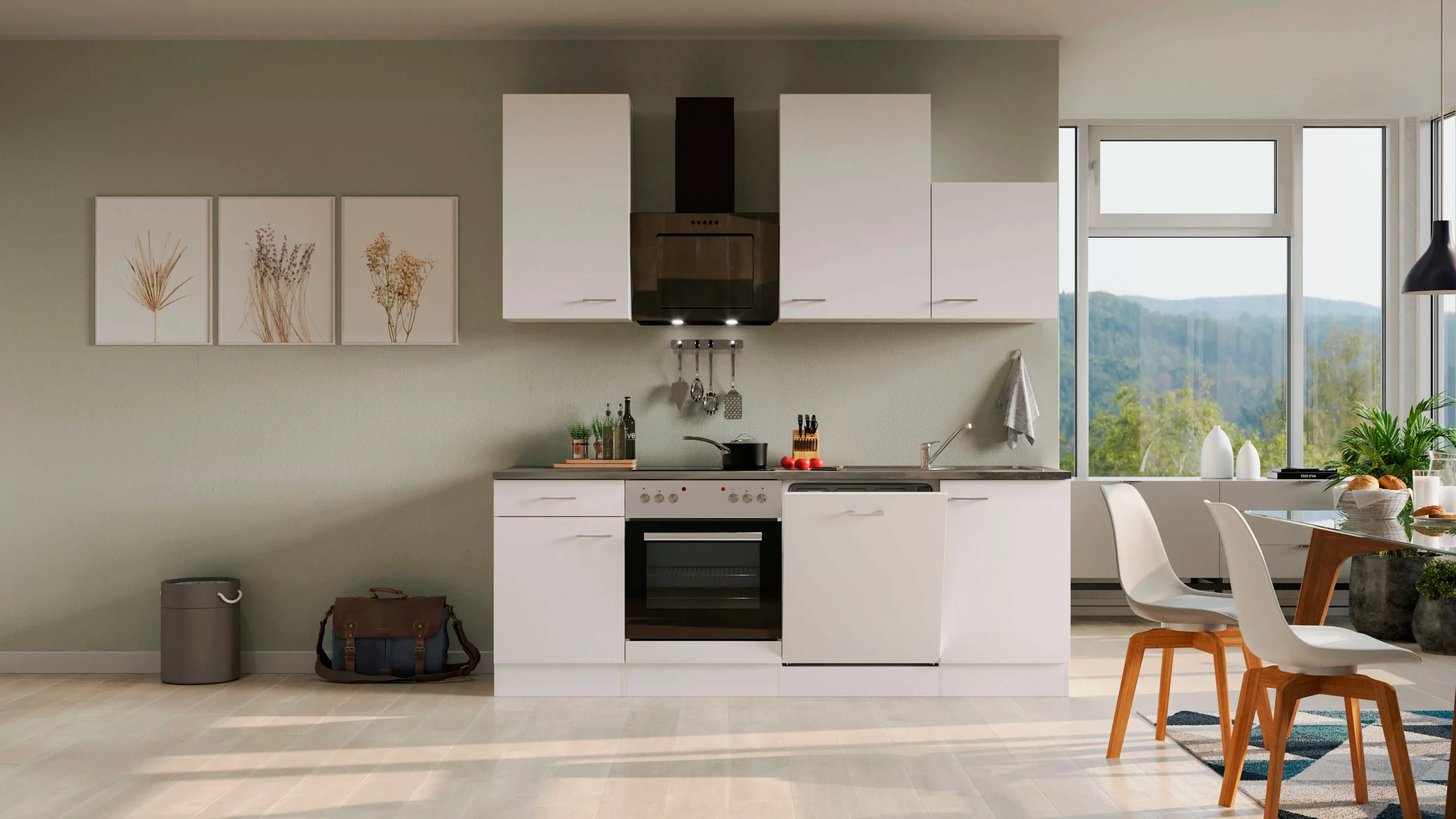 Flex-Well Küche "Lucca", mit E-Geräten, Breite 220 cm, in vielen Farbvarian günstig online kaufen