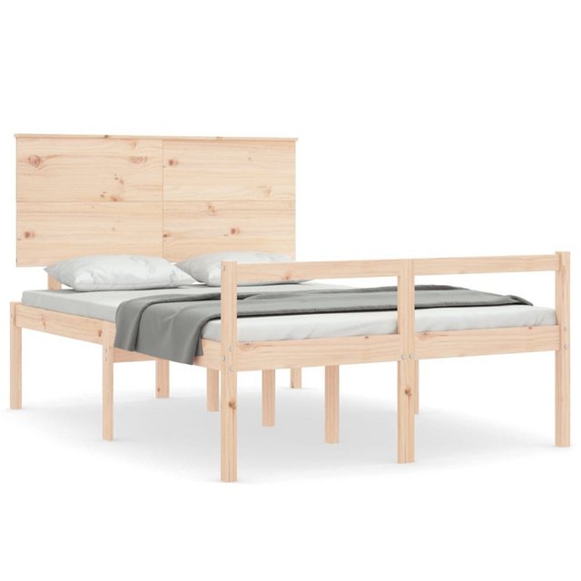 vidaXL Bett, Seniorenbett mit Kopfteil Massivholz günstig online kaufen