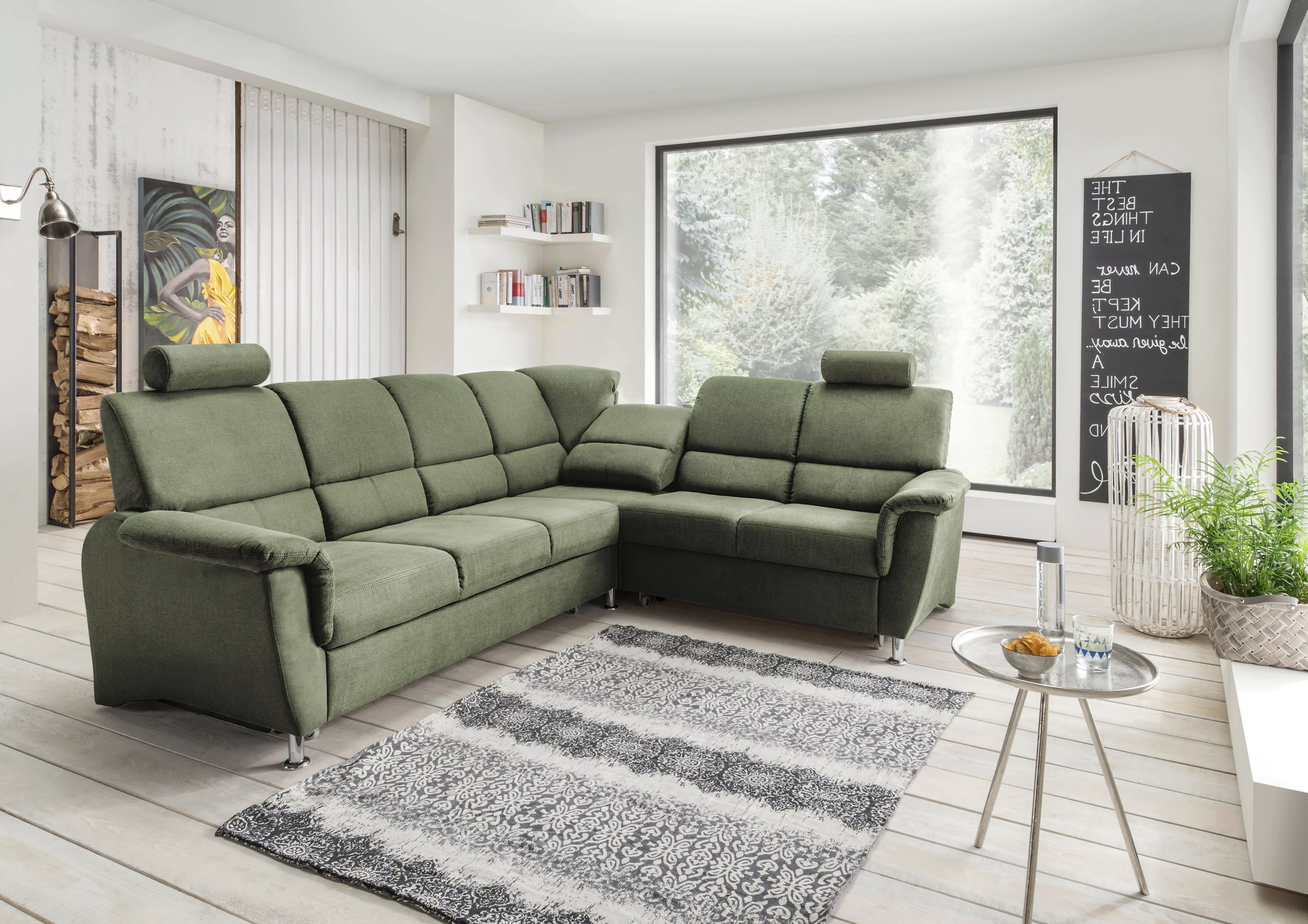 Home affaire Ecksofa "Pisa L-Form", mit Bettfunktion und Bettkasten günstig online kaufen